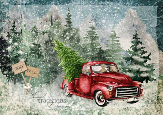 Decoupage Queen Rice Paper Winter Traditions A4