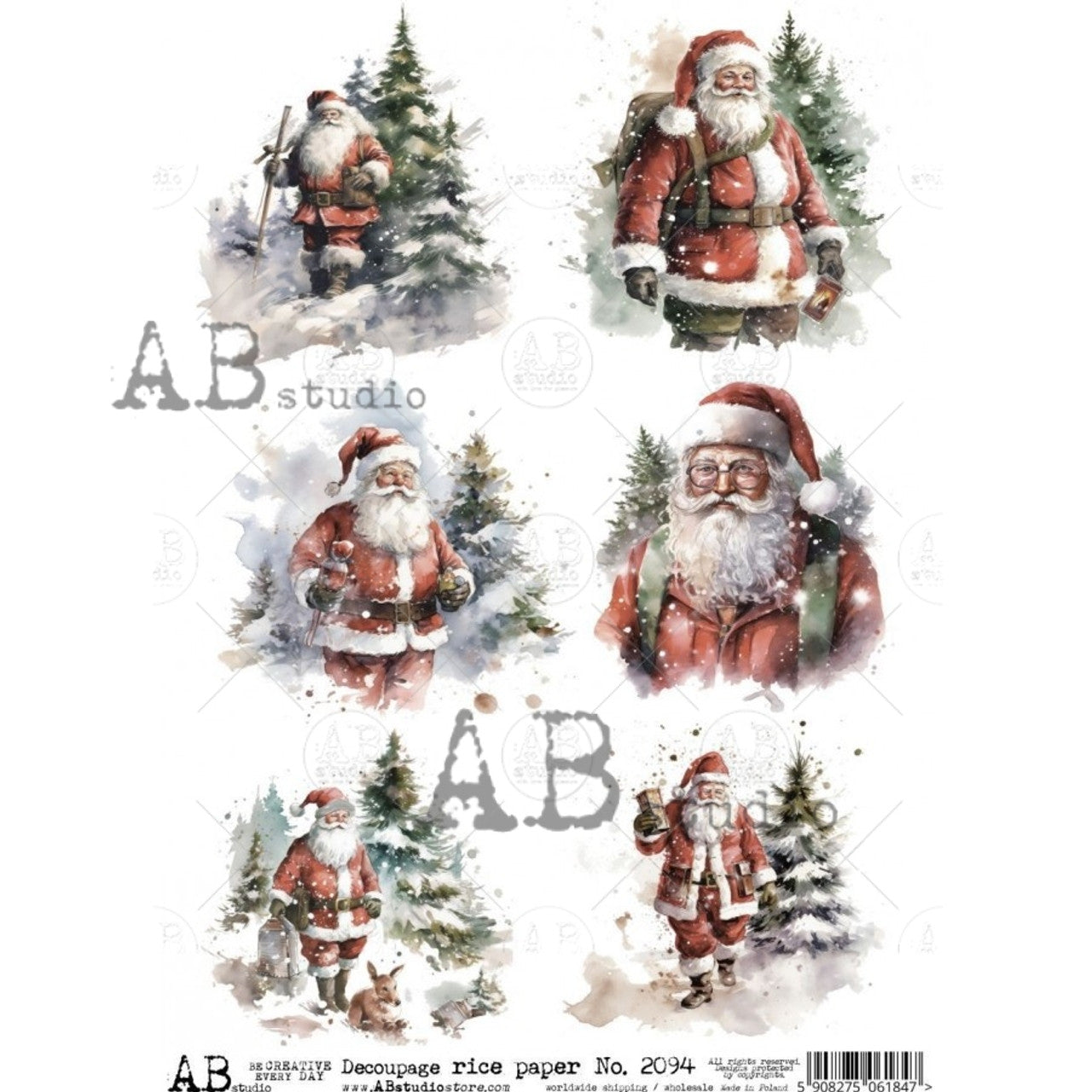 AB Studios A4 Rice Paper for Decoupage 2094