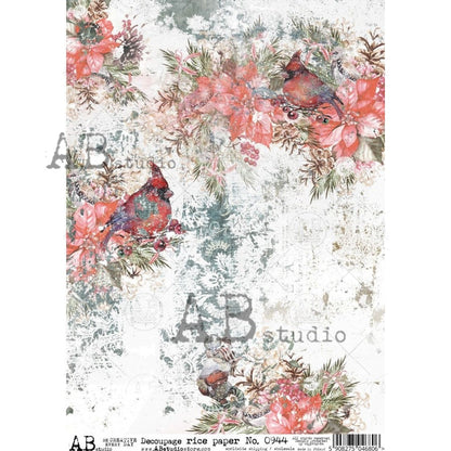 AB Studios A4 Rice Paper for Decoupage 0944