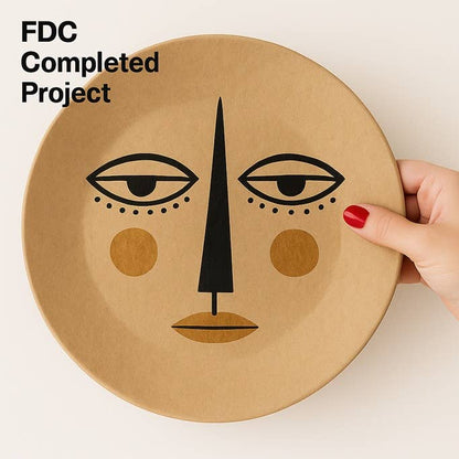 10" Paper Mache Decorative Plate