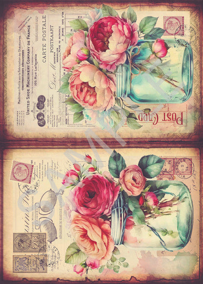 Calambour T156 A4 Rice Paper for Decoupage