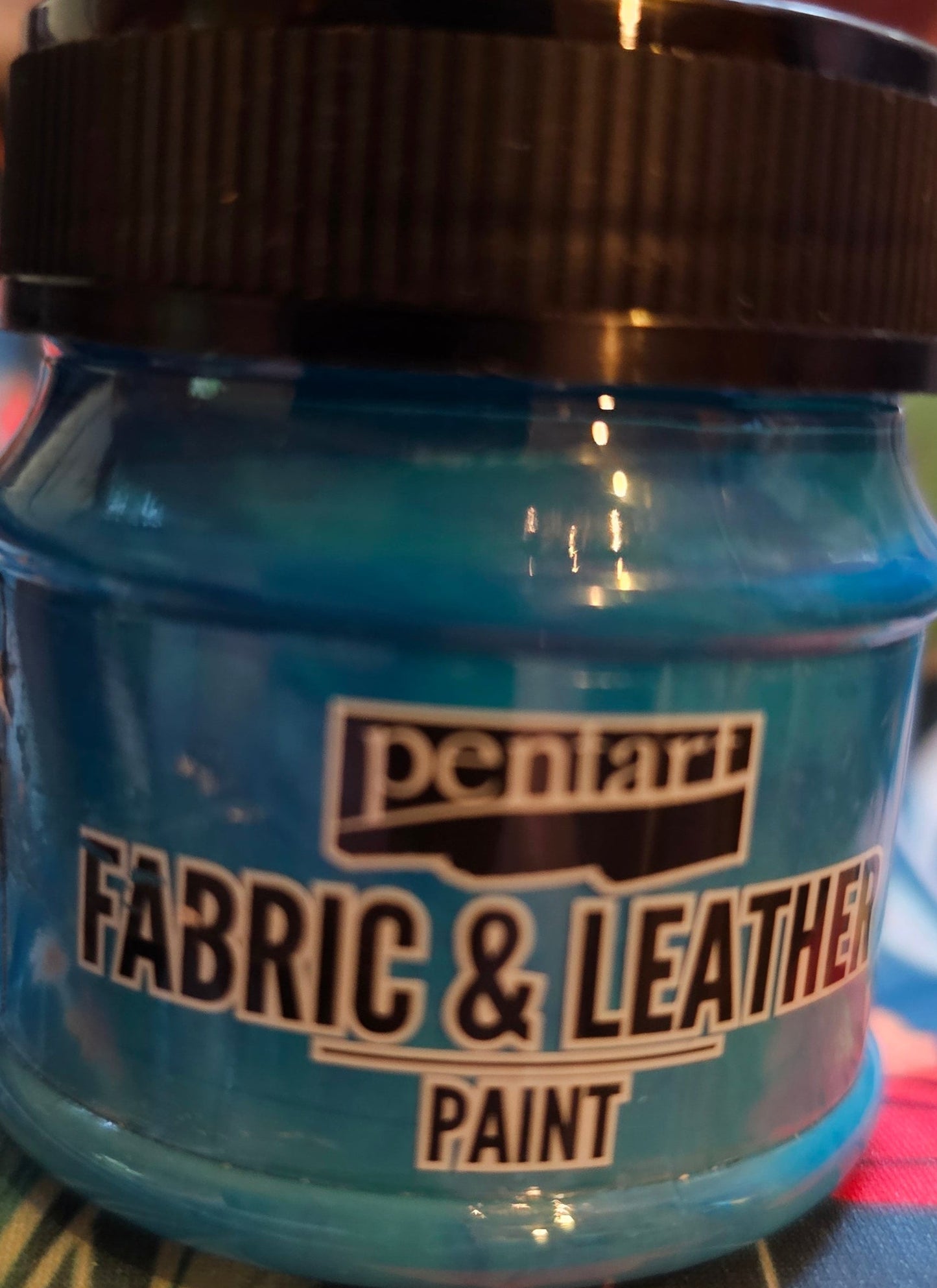 Pentart Fabric & Leather Paint 50 ml Turquoise Blue