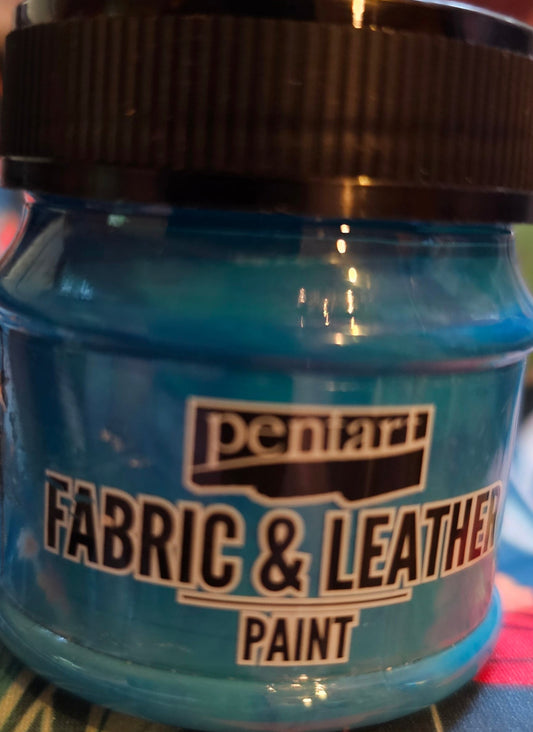 Pentart Fabric & Leather Paint 50 ml Turquoise Blue