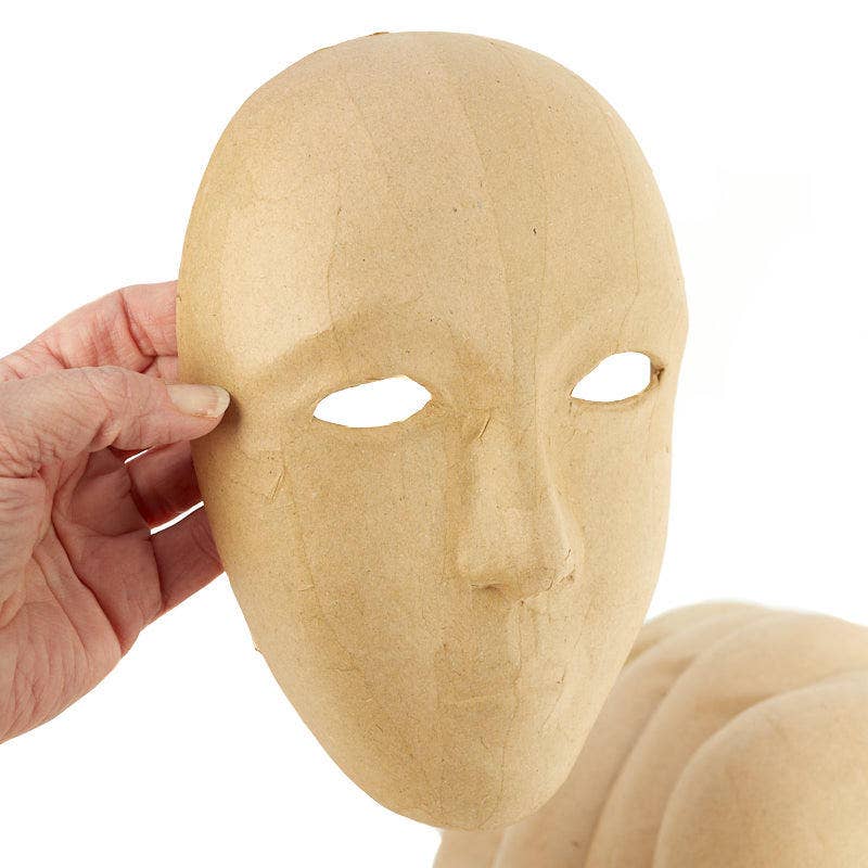 Paper Mache Mask – Blank Face For Creativity and Expression
