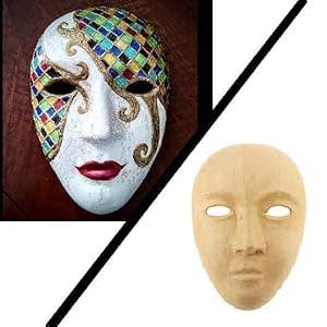 Paper Mache Mask – Blank Face For Creativity and Expression
